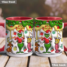 Load image into Gallery viewer, Personalized Merry Grinchmas Accent Mug Custom Name Gift
