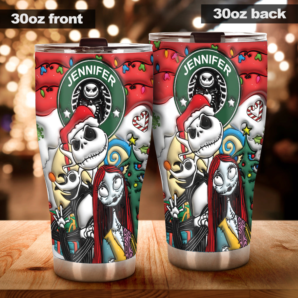 Personalized Nightmare Tumbler Custom Name Halloween Gift