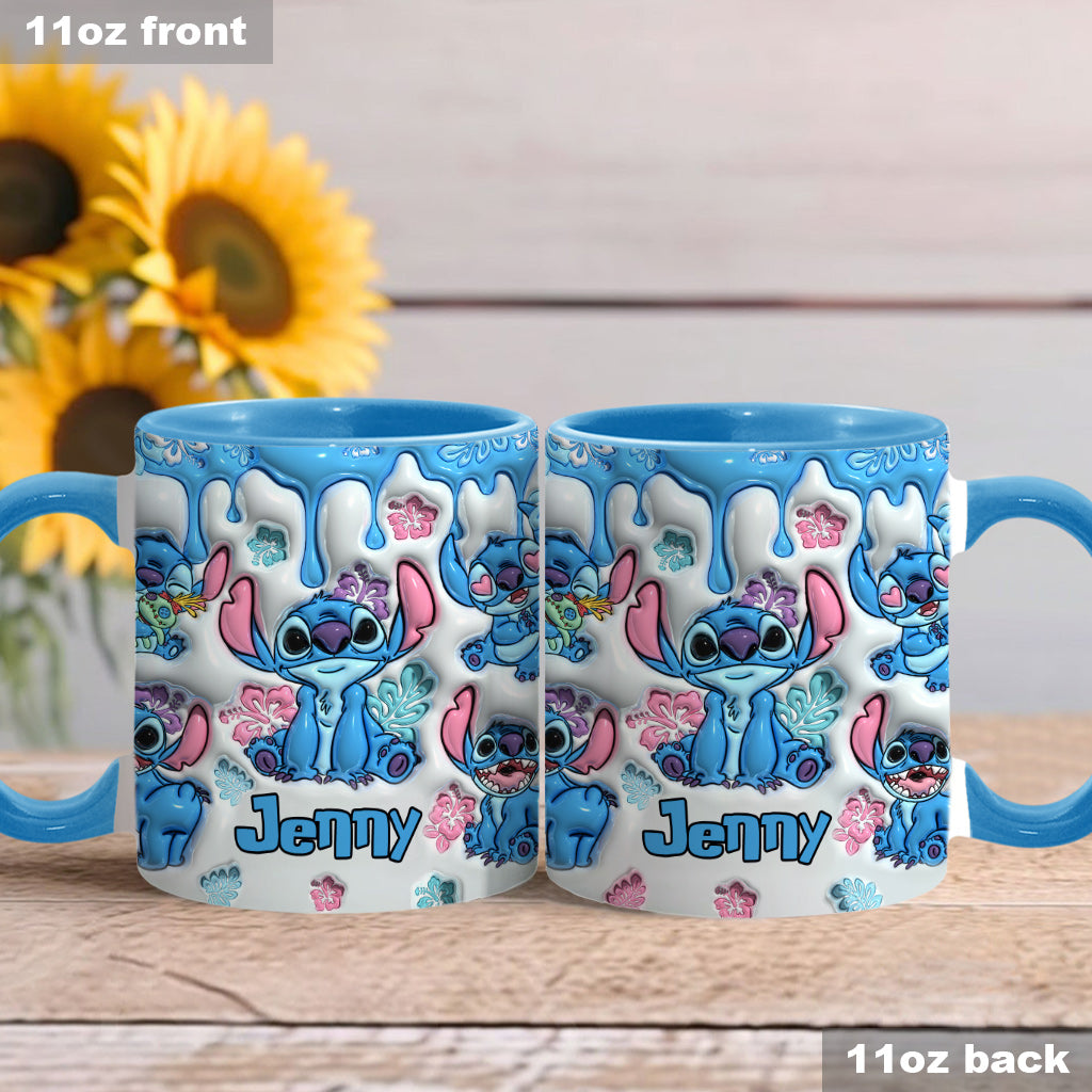 Personalized Ohana Accent Mug with Custom Name Gift for Family
