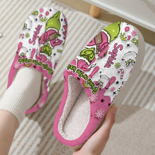 Load image into Gallery viewer, Personalized Grinch Slippers Custom Name Cozy Holiday Gift
