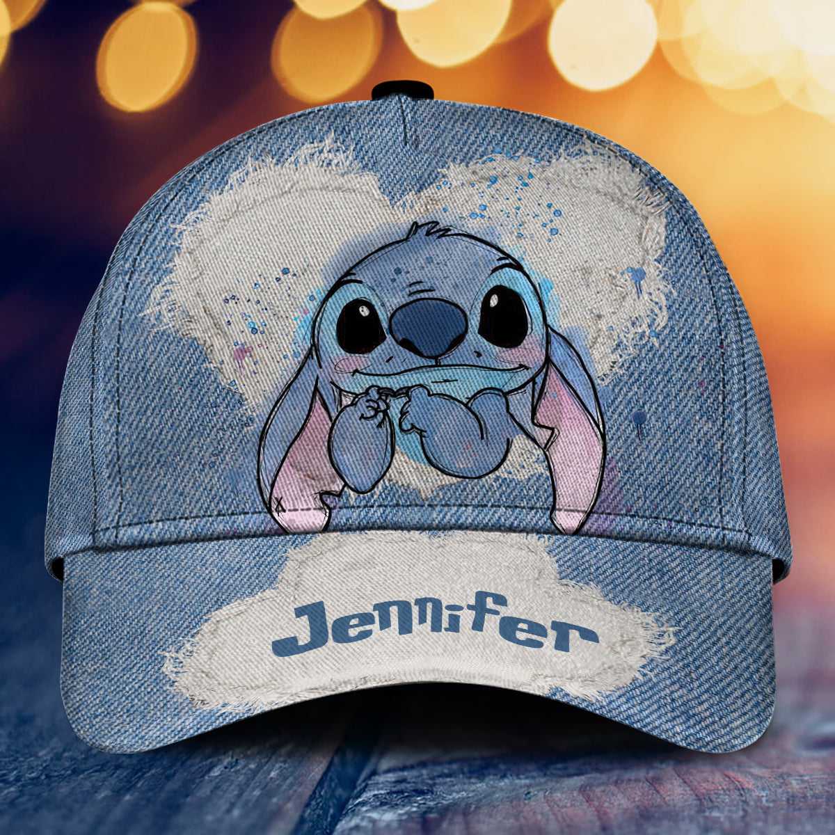 Personalized Denim Classic Cap Custom Name Gift for Birthday