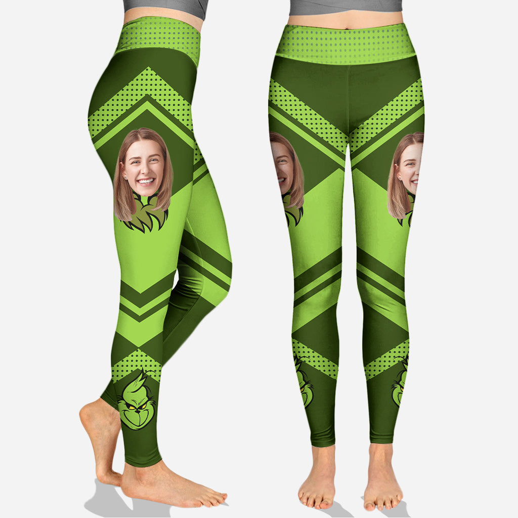 Personalized Grinch Hoodie & Leggings Set Custom Name Gift for Christmas