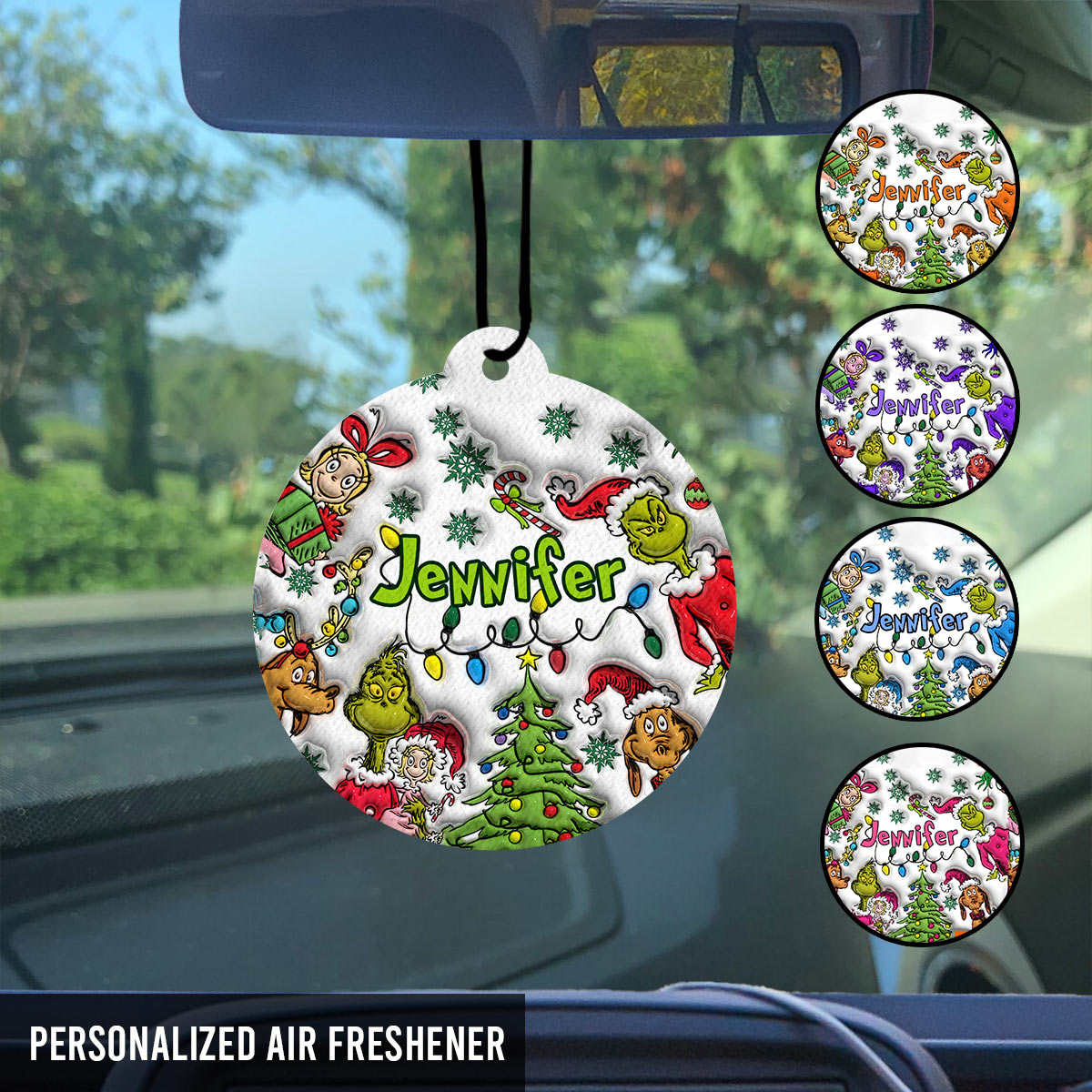 Personalized Christmas Air Freshener Custom Name Gift