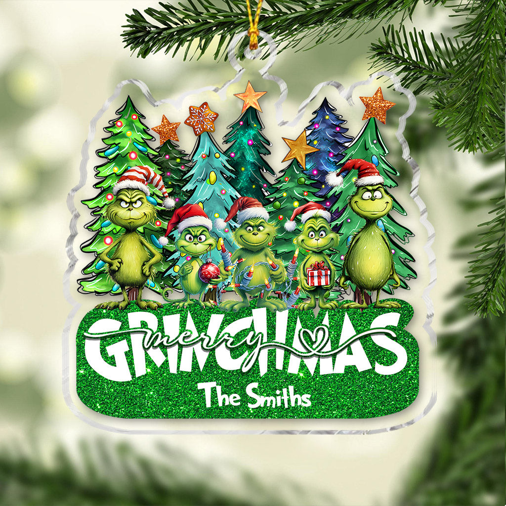 Personalized Grinch Christmas Ornament Custom Name Gift