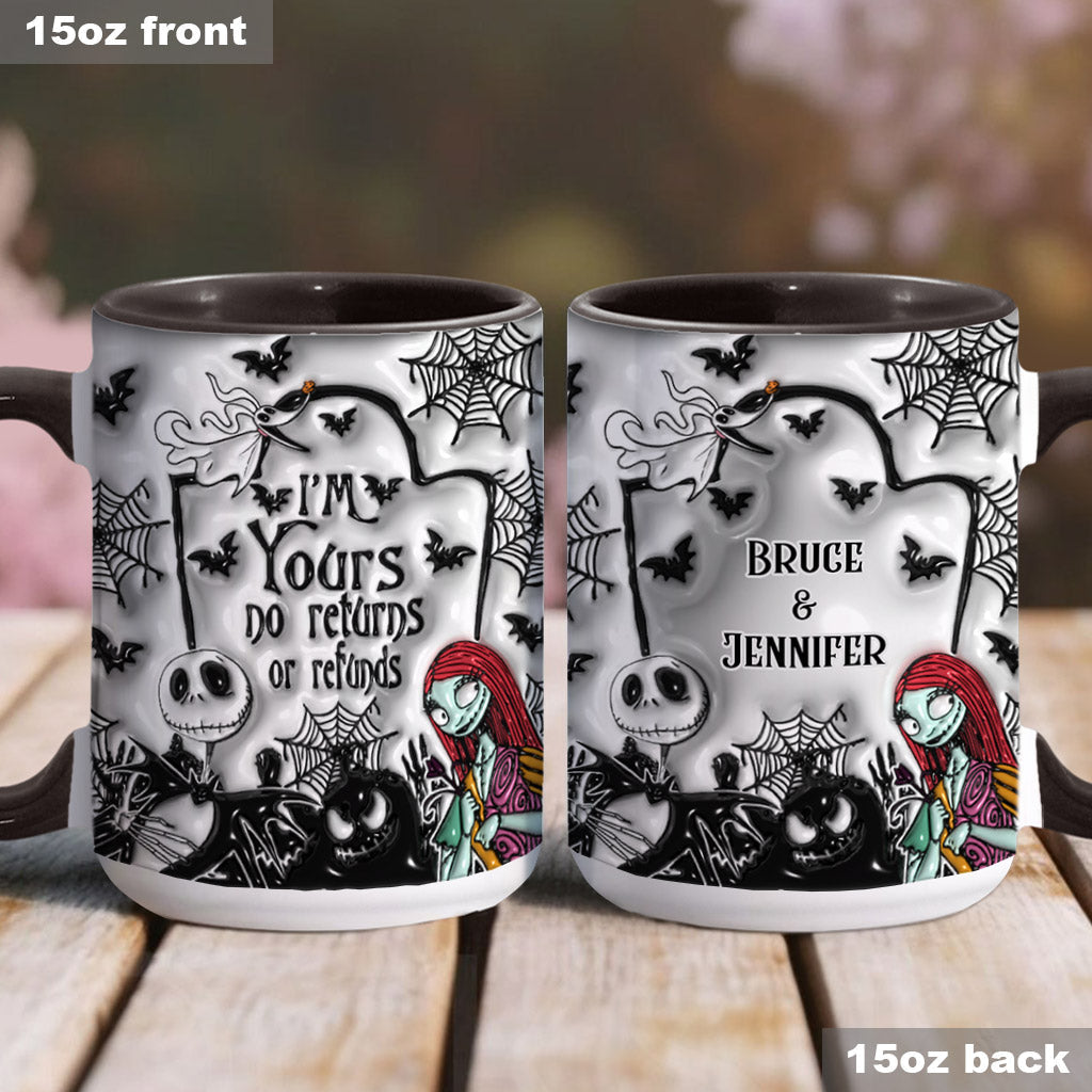 Personalized Halloween Accent Mug Custom Name for Couples