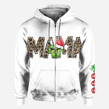 Load image into Gallery viewer, Personalized Christmas Hoodie for Mom with Grinch Design
