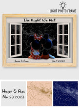 Load image into Gallery viewer, Personalized Night Star Map Light Photo Frame for Couples
