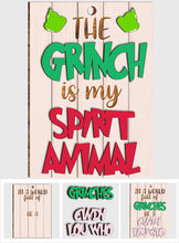 Load image into Gallery viewer, Personalized Christmas Layered Wood Ornament for Grinch Lovers
