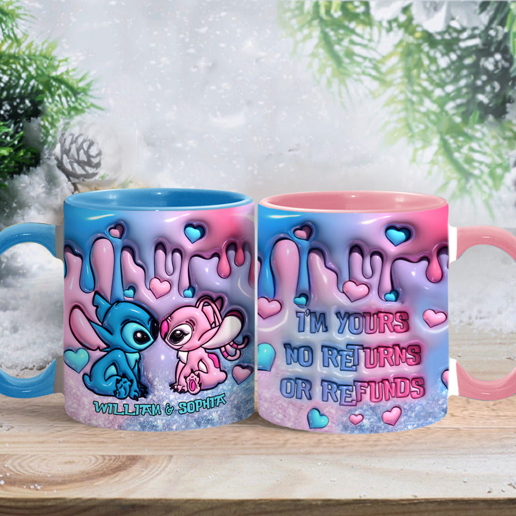 Personalized Ohana Accent Mug Custom Names Gift for Couple