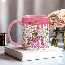 Load image into Gallery viewer, Personalized Christmas Accent Mug Grinchy On The Inside Gift
