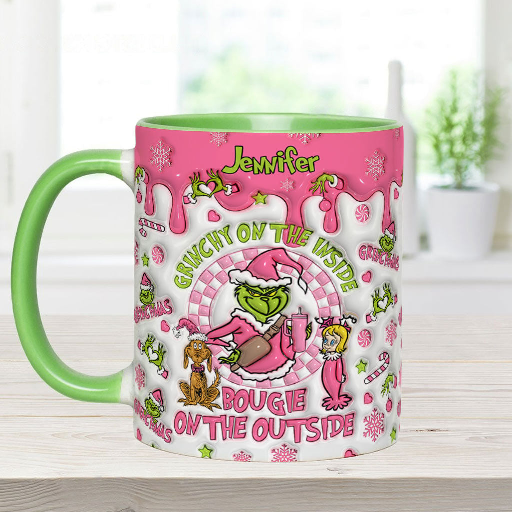 Personalized Christmas Accent Mug Grinchy On The Inside Gift