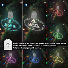 Load image into Gallery viewer, Personalized LED Acrylic Ornament with Custom Name for Christmas
