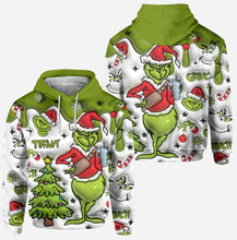 Load image into Gallery viewer, Personalized Grinch Hoodie and Leggings Set Christmas Gift
