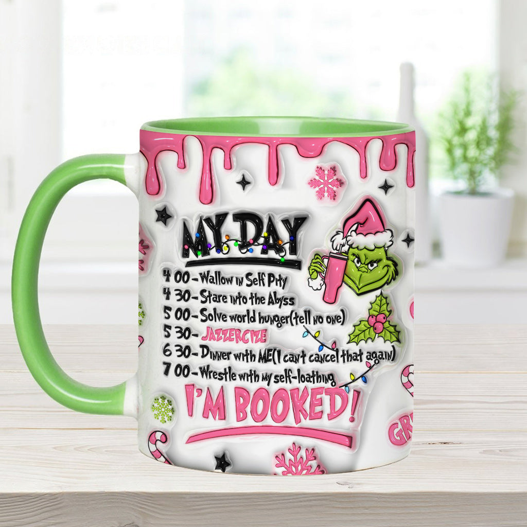 Personalized Christmas Accent Mug with Grinch Design for Hot Cocoa