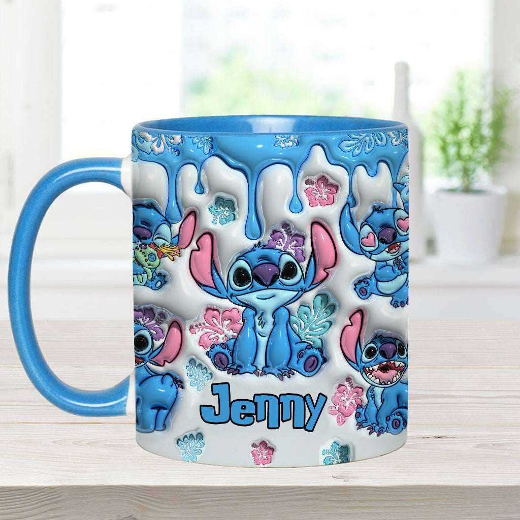 Personalized Ohana Accent Mug with Custom Name Gift for Family