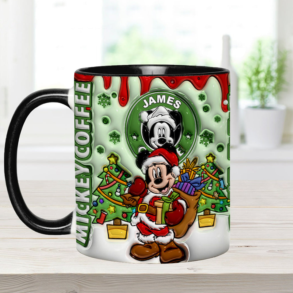 Personalized Christmas Mouse Accent Mug Custom Name Gift
