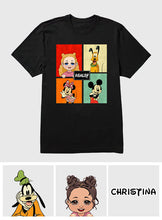 Load image into Gallery viewer, Personalized Disney Character All Over Shirt Custom Name Gift
