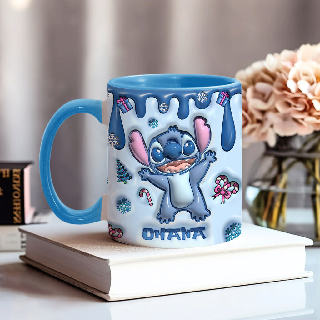 Personalized Ceramic Accent Mug Ohana Gift for Mom or Dad