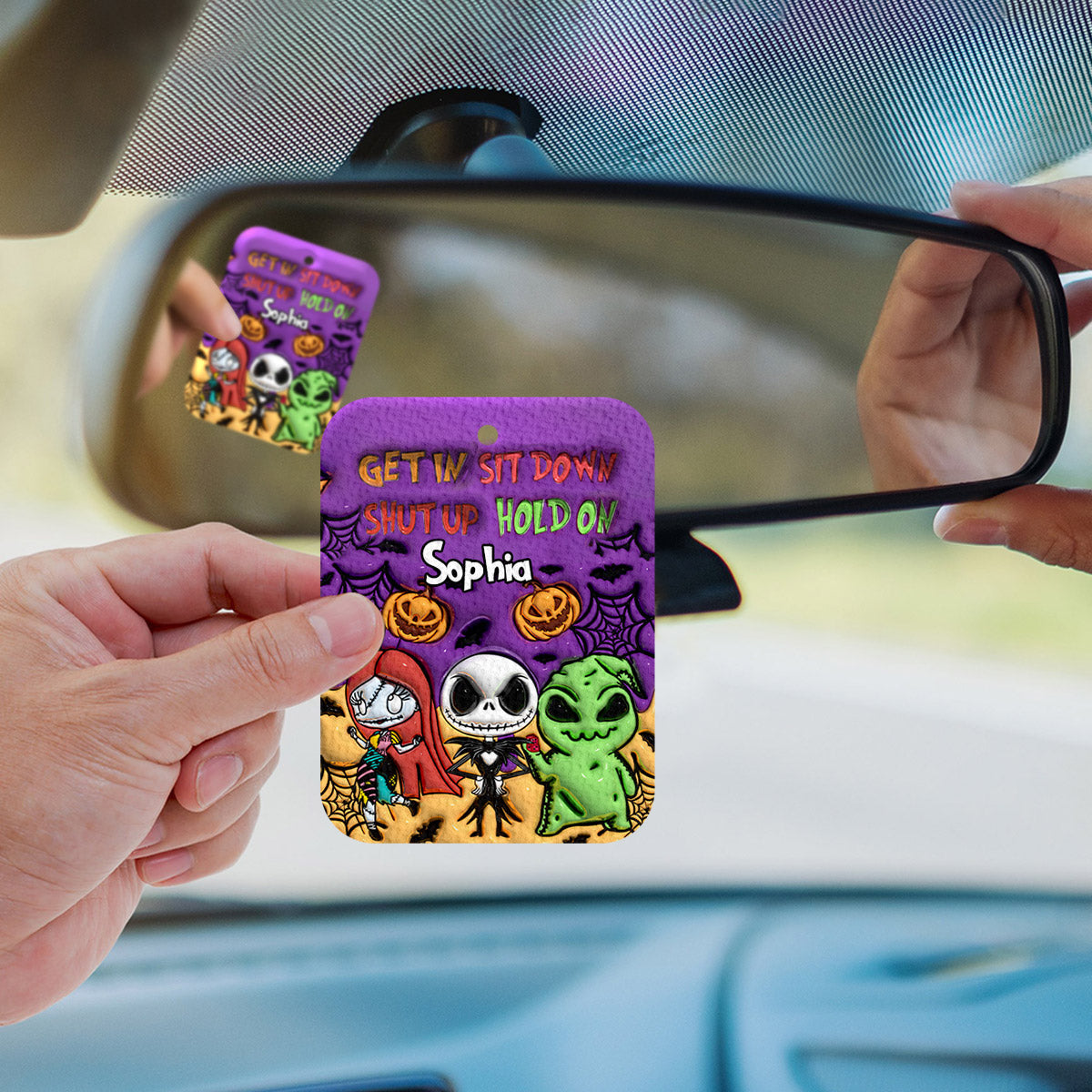 Personalized Halloween Air Freshener Custom Name Gift