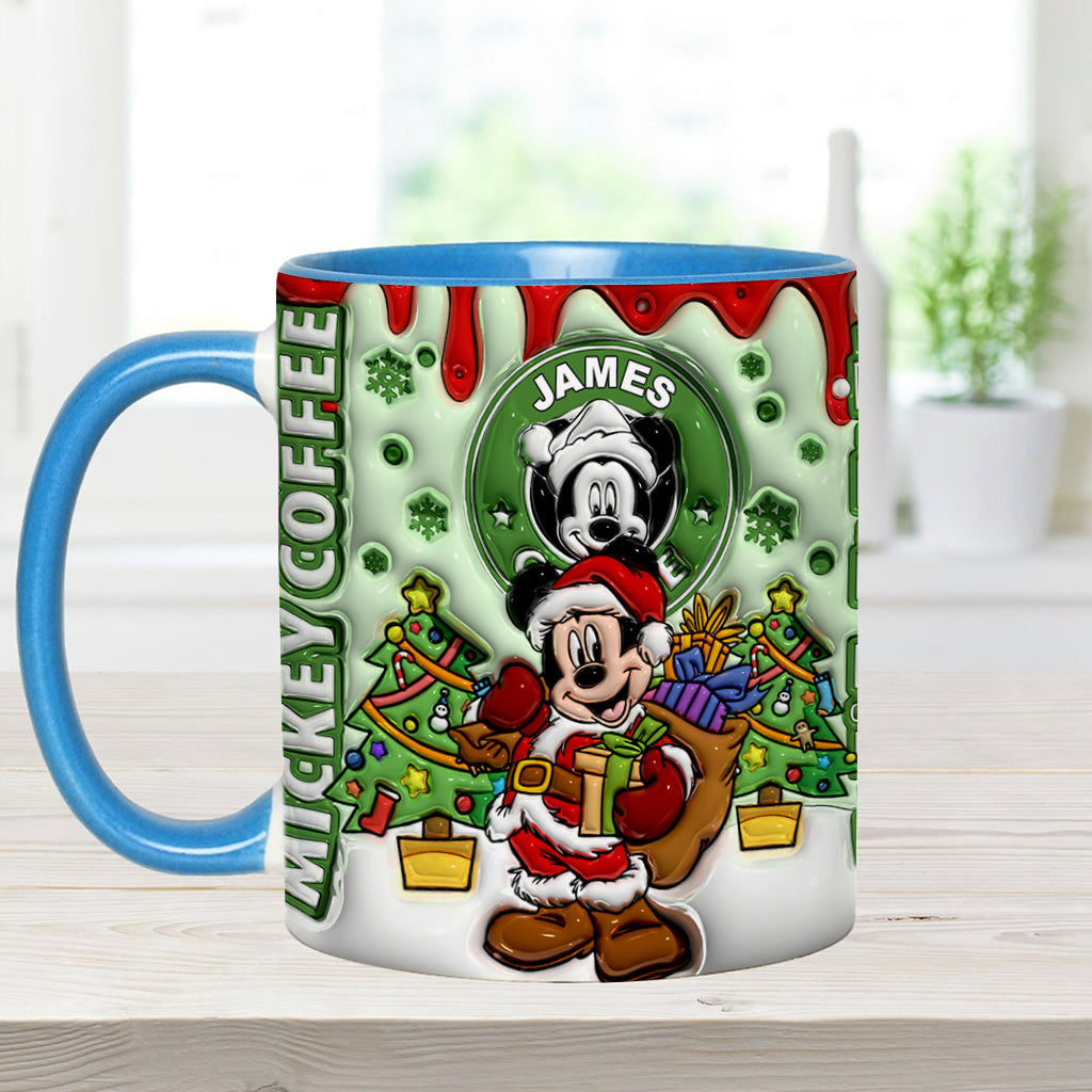 Personalized Christmas Mouse Accent Mug Custom Name Gift