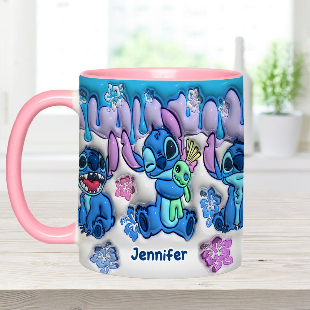 Personalized Ohana Accent Mug Custom Name Gift for Mom/Dad
