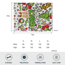 Load image into Gallery viewer, Personalized Grinch Blanket Custom Name Gift for Christmas
