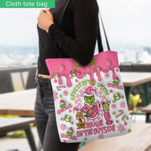 Load image into Gallery viewer, Personalized Grinchy On The Inside Tote Bag Custom Name Gift
