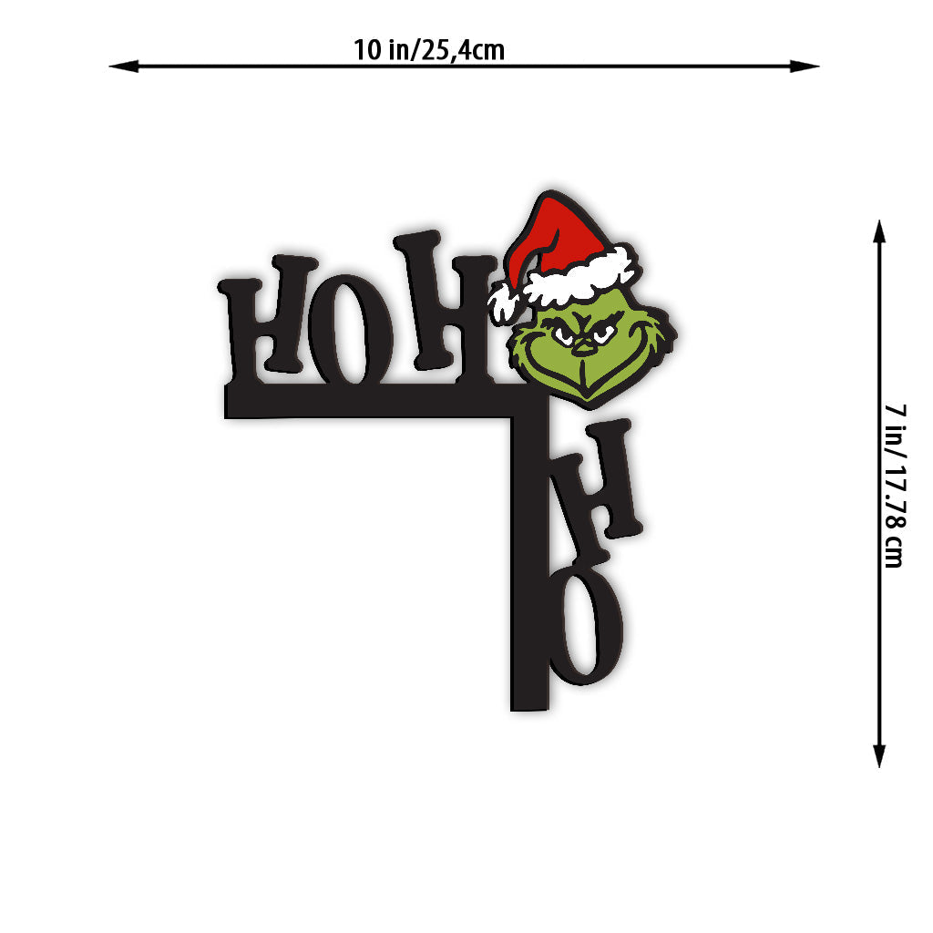 Personalized Grinch Ho Ho Ho Door Frame Decoration for Christmas