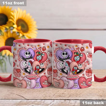 Load image into Gallery viewer, Personalized Valentine's Day Accent Mug Custom Name Gift for Couples
