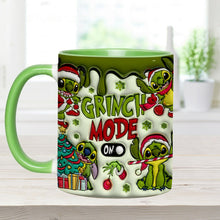 Load image into Gallery viewer, Personalized Grinch Mode Accent Mug Custom Name Gift for Christmas
