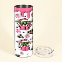 Load image into Gallery viewer, Personalized Pink Skinny Tumbler Custom Name Holiday Gift
