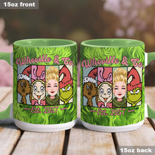Load image into Gallery viewer, Personalized Holiday Accent Mug Custom Name Whoville Gift
