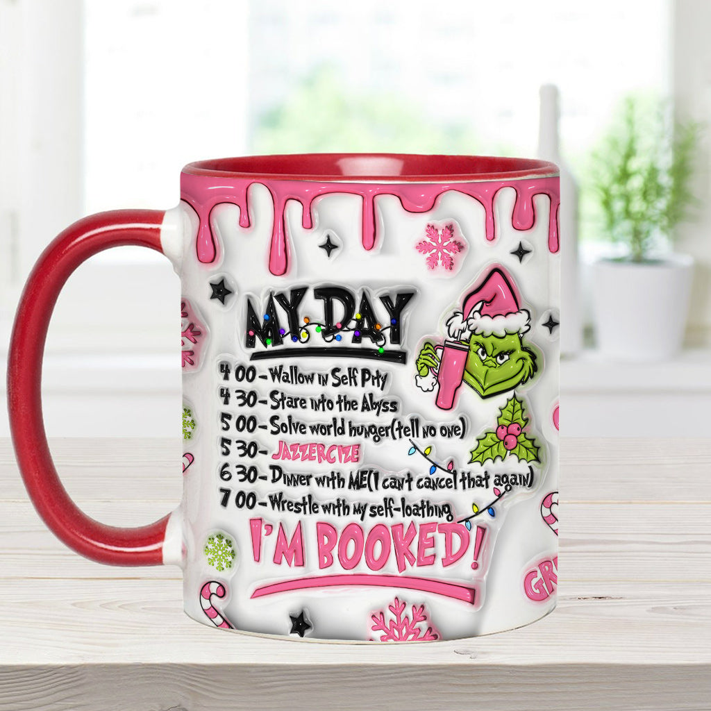 Personalized Christmas Accent Mug with Grinch Design for Hot Cocoa