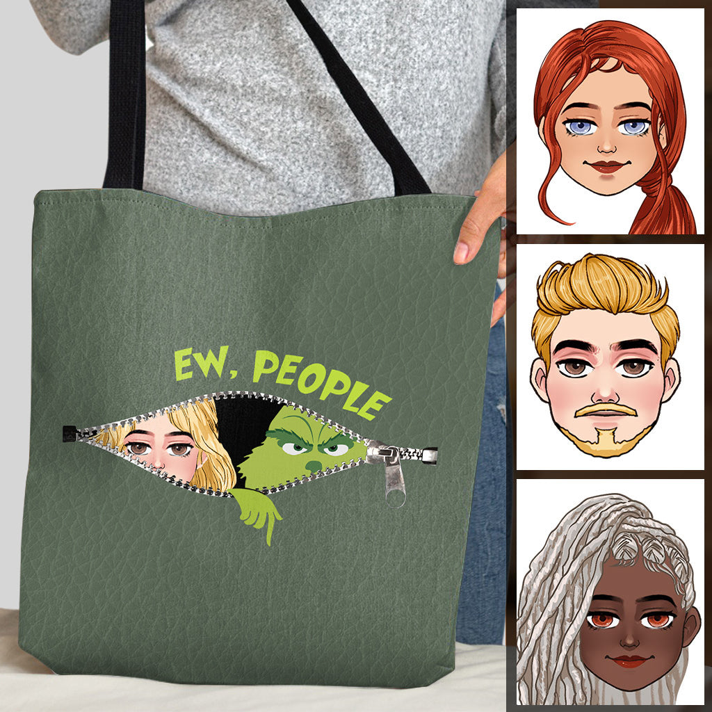 Personalized Ew People Tote Bag Custom Name Gift for Christmas