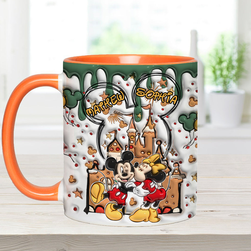 Personalized Accent Mug with Two-Tone Design for Couples