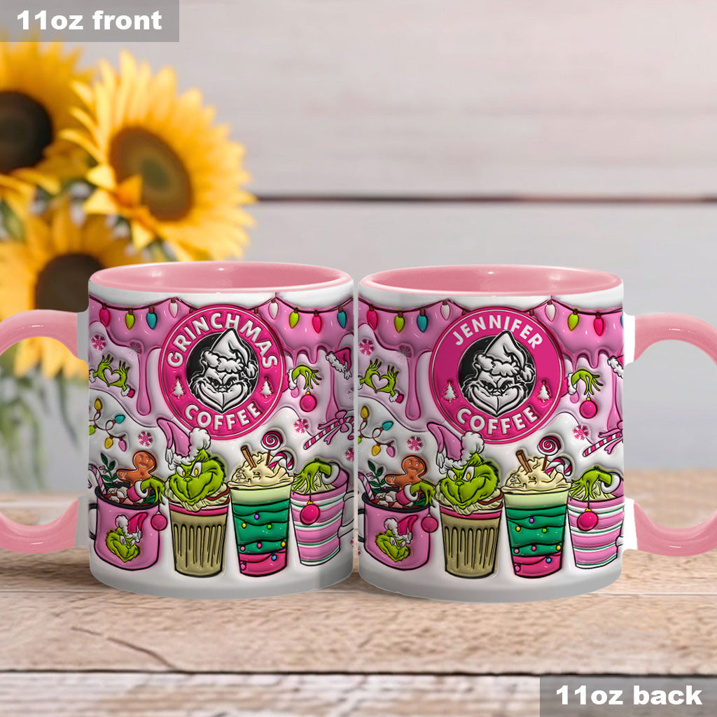 Personalized Grinchmas Coffee Accent Mug Custom Gift for Christmas