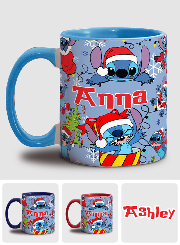 Personalized Ohana Accent Mug Custom Name Christmas Gift