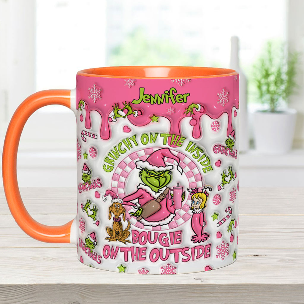 Personalized Christmas Accent Mug Grinchy On The Inside Gift