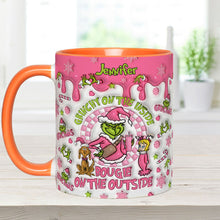 Load image into Gallery viewer, Personalized Christmas Accent Mug Grinchy On The Inside Gift
