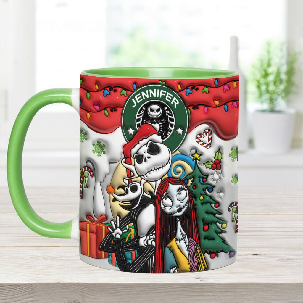Personalized Nightmare Accent Mug Custom Name Gift for Halloween