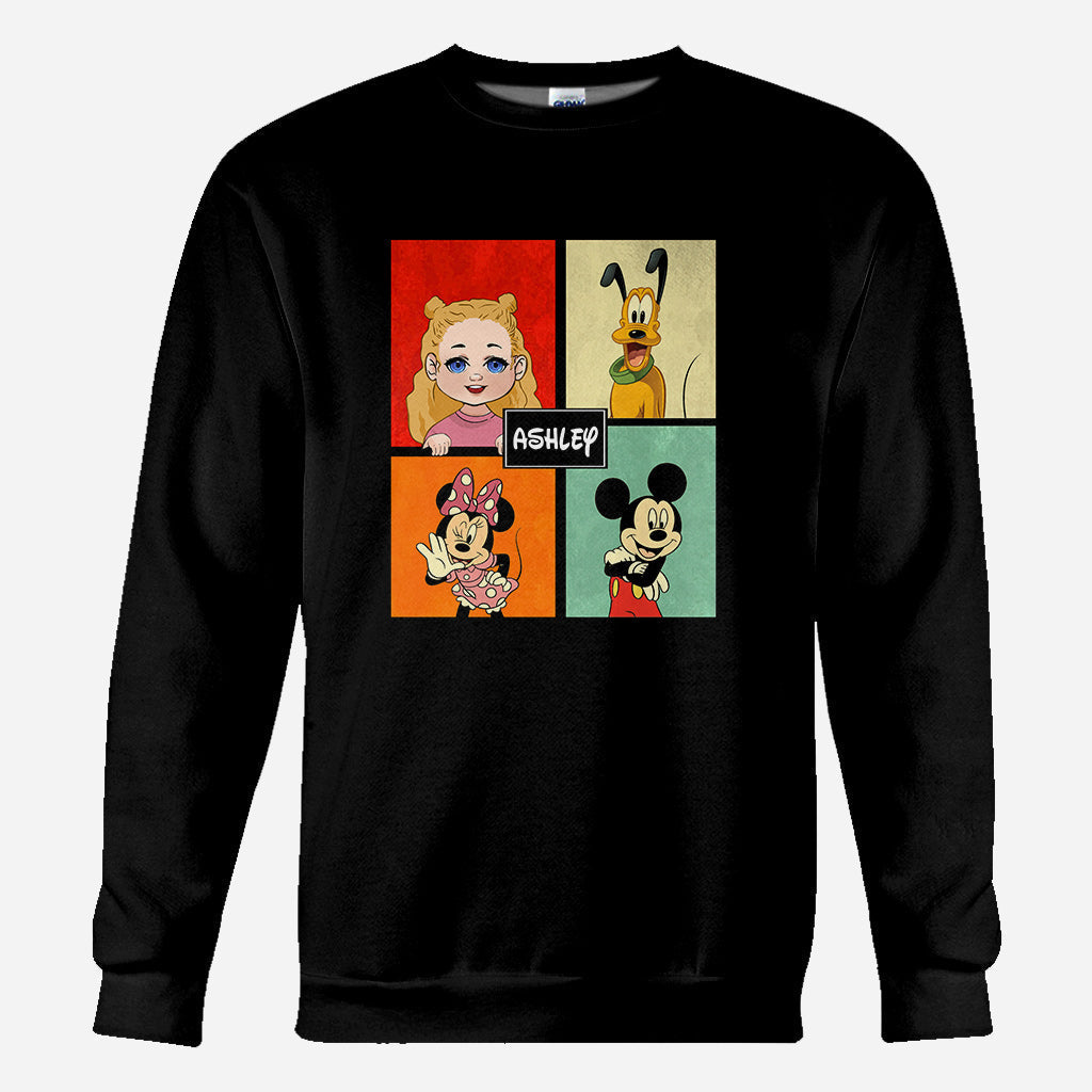 Personalized Disney Character All Over Shirt Custom Name Gift
