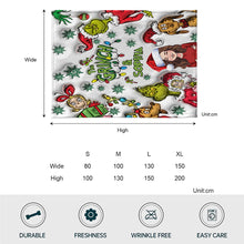 Load image into Gallery viewer, Personalized Grinch Christmas Blanket Custom Name Gift
