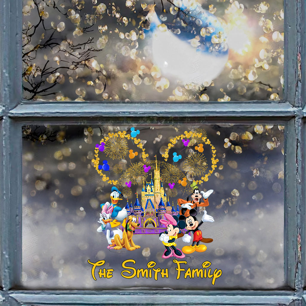 Personalized Merry Christmas Mouse Decal Die Cut for Family
