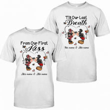 Load image into Gallery viewer, Personalized Mouse T-shirt &amp; Hoodie Couple Gift Vows for Wedding Anniversary

