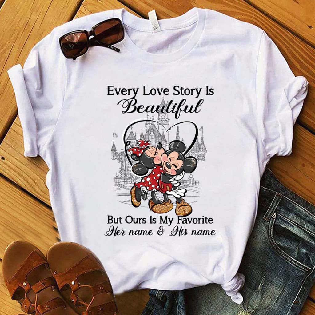 Personalized Love Story Mouse T-Shirt & Hoodie Gift for Couples