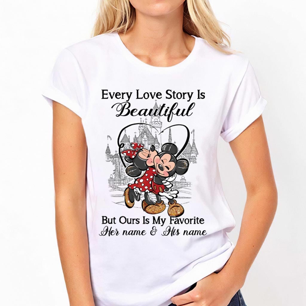 Personalized Love Story Mouse T-Shirt & Hoodie Gift for Couples