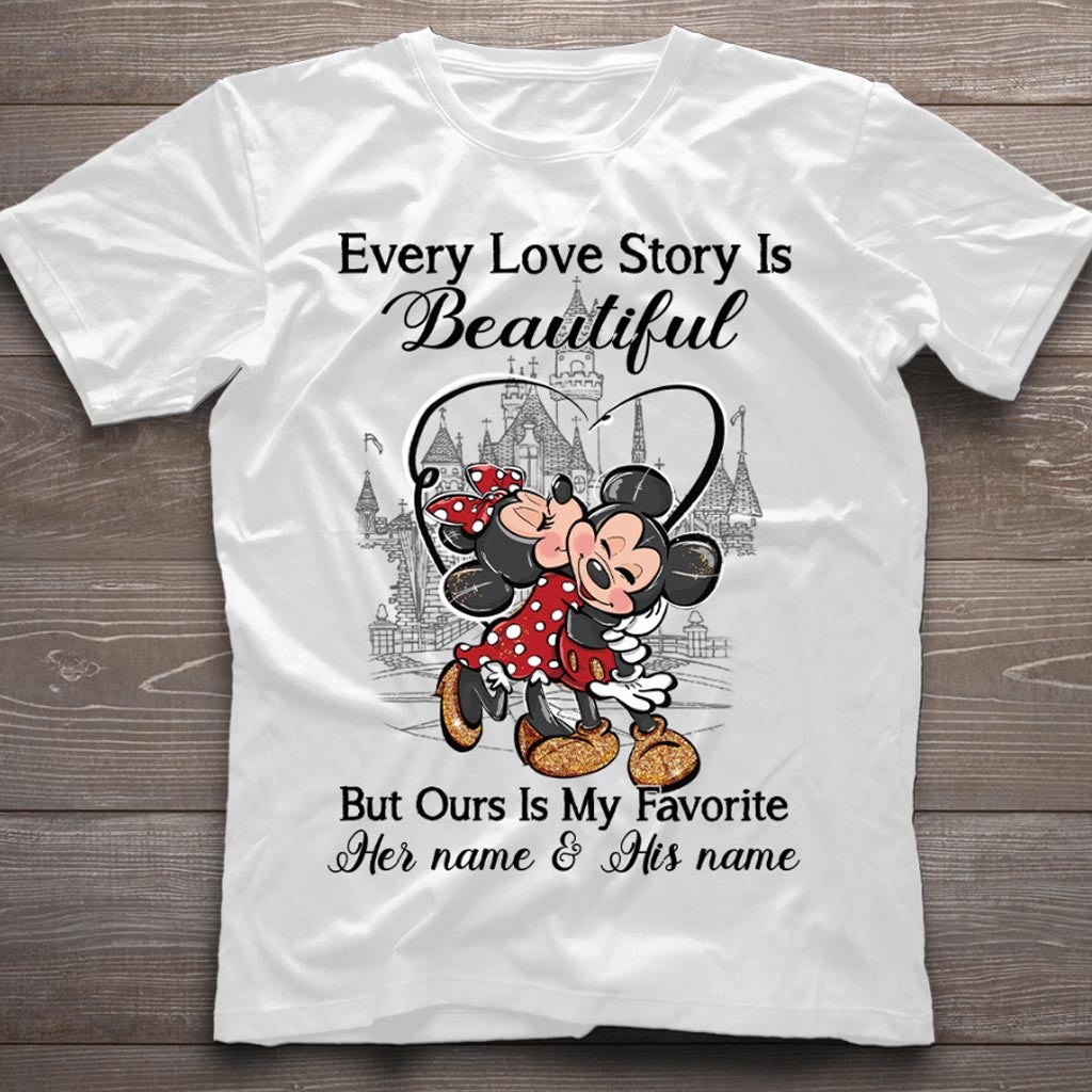 Personalized Love Story Mouse T-Shirt & Hoodie Gift for Couples