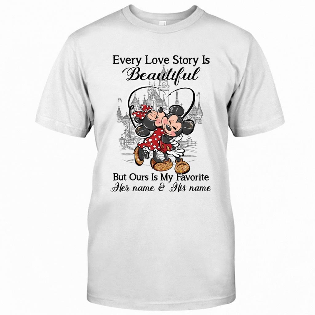 Personalized Love Story Mouse T-Shirt & Hoodie Gift for Couples