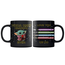 Load image into Gallery viewer, Personalized Yoda Best Grandpa Ever Mug with Custom Names Gift for Father's Day
