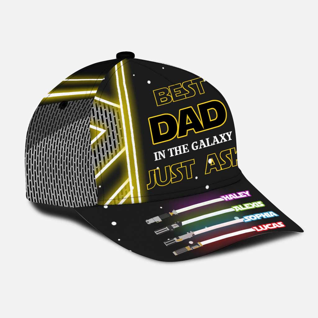 Personalized Best Dad In The Galaxy Cap Custom Name Gift for Father's Day
